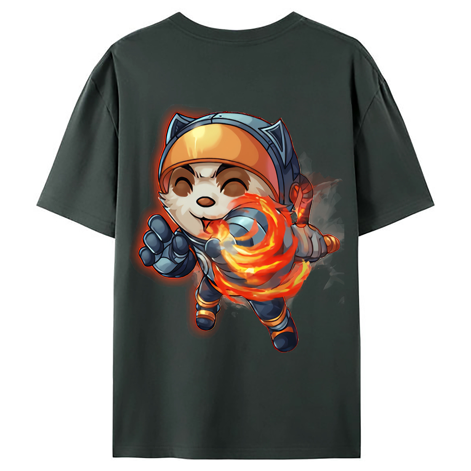 （画像用） リーグ・オブ・レジェンド League of Legends LOL 綿100％ メンズ半袖Tシャツ（バックプリント） 通気性